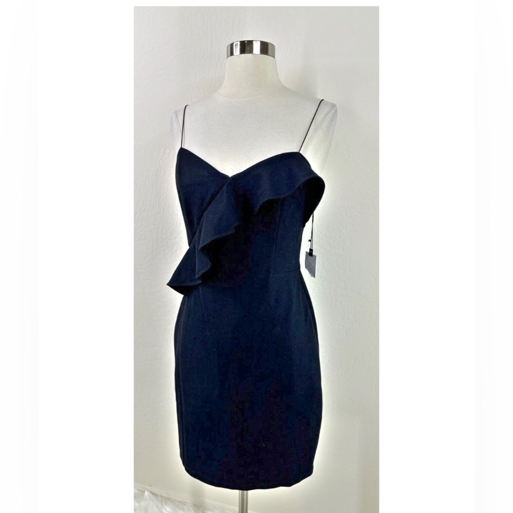 Astr The Label Rayon Ruffle Strappy Cocktail Dress